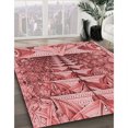 thumbnail image 3 of Ahgly Company Tapis d'Intérieur Rectangulaires Transitionnels Rouges Lavables à la Machine, 8 Pieds x 12 Pieds, 3 of 7