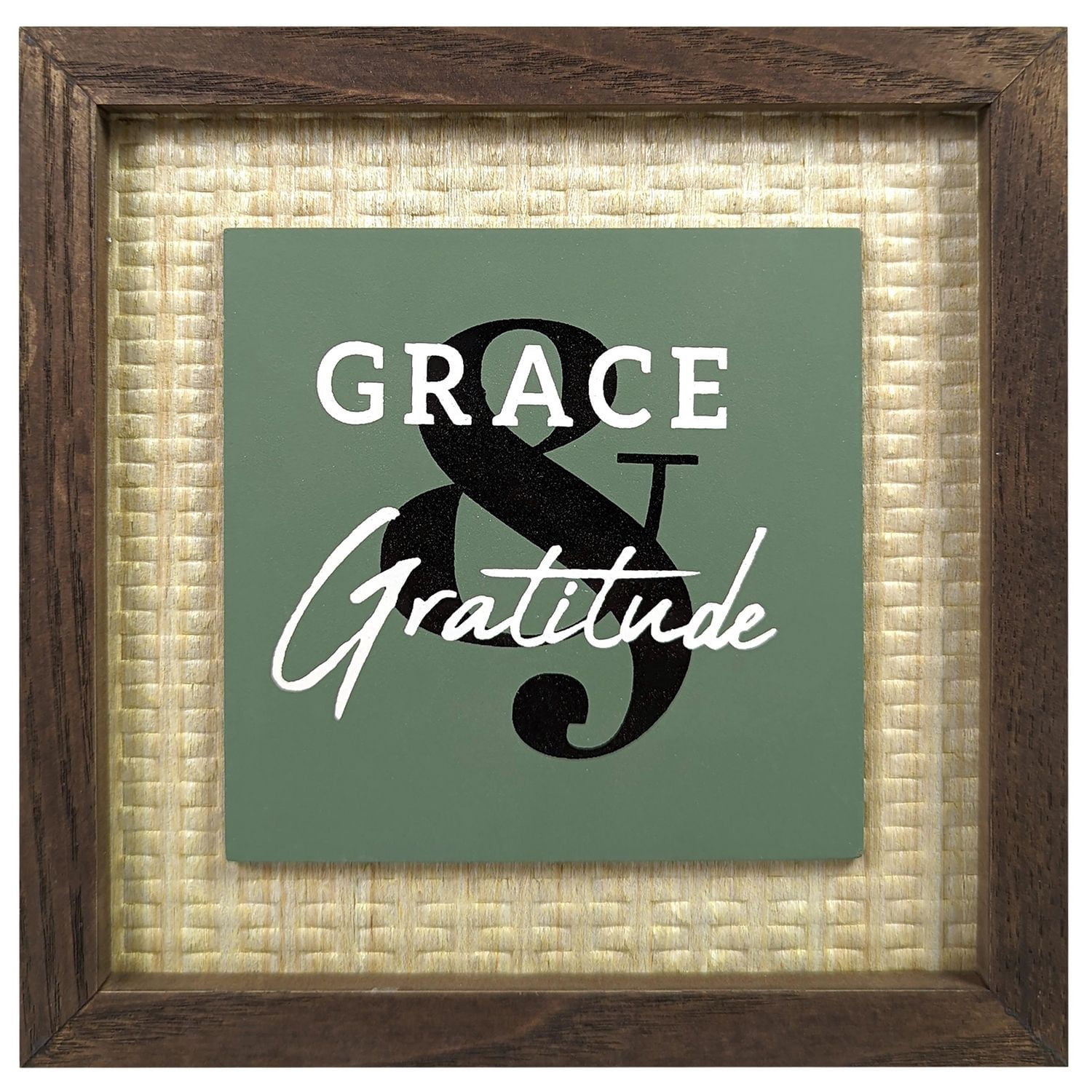 Gratitude Plaque - Walnut