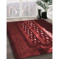 thumbnail image 3 of Ahgly Company Tapis Rectangulaire Intérieur Lavable en Machine Rouge Brique, 2 Pieds x 5 Pieds, 3 of 7