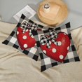 thumbnail image 4 of Housses de Coussin de la Saint-Valentin 20x20, Ensemble de 2, Pois Rouges, Cœur, Nœud, Déco, Coussins Décoratifs de la Saint-Valentin, Taie d'Oreiller à Carreaux Buffalo pour Anniversaire, Housse de Coussin d'Extérieur pour les Fêtes, Décoration de Maison, 4 of 6
