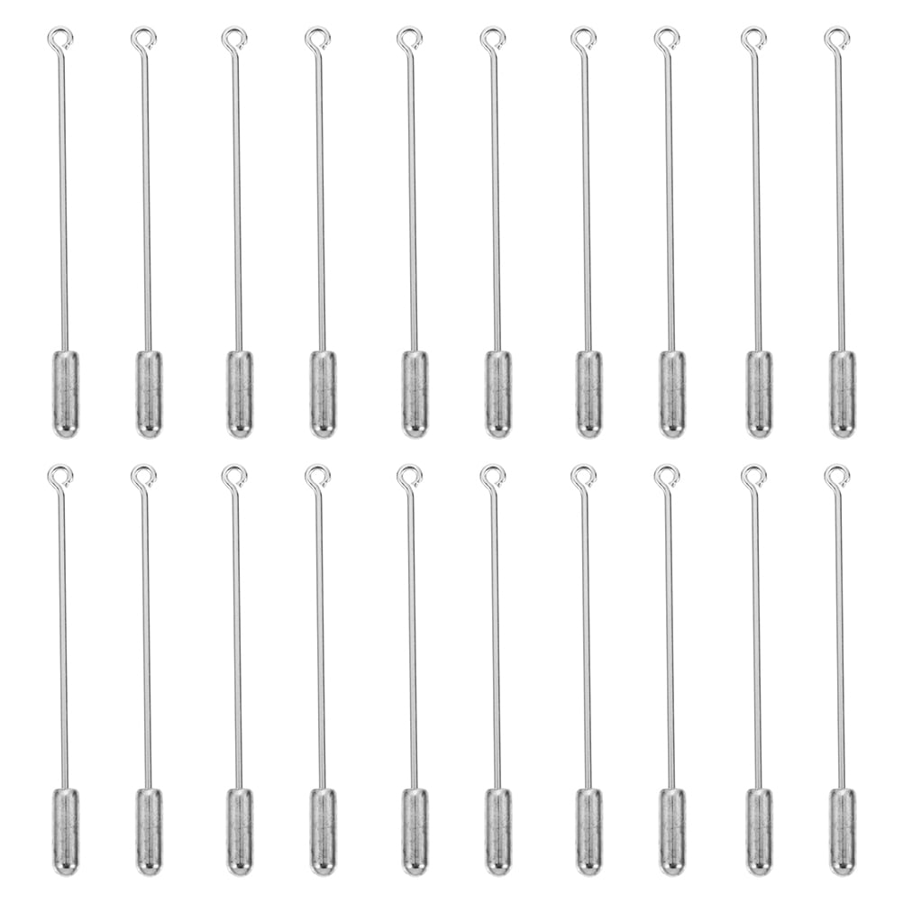 SHISUYAN 20Pcs Copper Brooches Long Needle Pin Jewelry Accessories Safe to Use