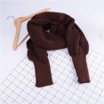 thumbnail image 5 of RXIRUCGD Women's Casual Solid Color Irregular Pullover Solid Color Sweater Shawl( Coffee ), 5 of 5