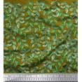 thumbnail image 1 of Soimoi Cotton Poplin Fabric Leaves Panel Printed Fabric 1 Yard 56 Inch Wide, 1 of 3