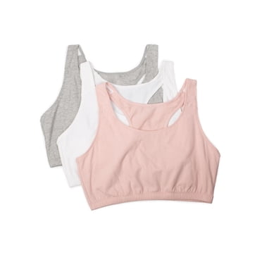Soutien-gorge de sport en coton, style débardeur dos nageur, Fruit of the Loom pour femmes, paq. de 3
