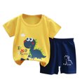 thumbnail image 2 of Ensemble Deux Pièces pour Garçons : Shorts en Coton pour Enfants, Été, T-Shirt à Manches Courtes Imprimé à Col Rond + Shorts, 2 of 5