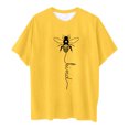 thumbnail image 4 of Haut Fille Chemise Banane Filles Mode Enfants Décontracté Imprimé Col Rond Ample Manches Courtes T-Shirt Haut, 4 of 4