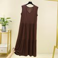 thumbnail image 2 of Timegard Chemises de Nuit pour Femmes Col en V Sans Manches Courtes Vêtements de Nuit Amples Doux Décontractés Confortables Robe de Maison, 2 of 3