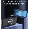 thumbnail image 5 of KOMI for Google Pixel 8 Case, with HD Tempered Glass Screen Protector, Heavy Duty Shockproof Drop Protective Rugged Tough Durable Phone Cover with Belt Clip-Dark Blue, 5 of 5