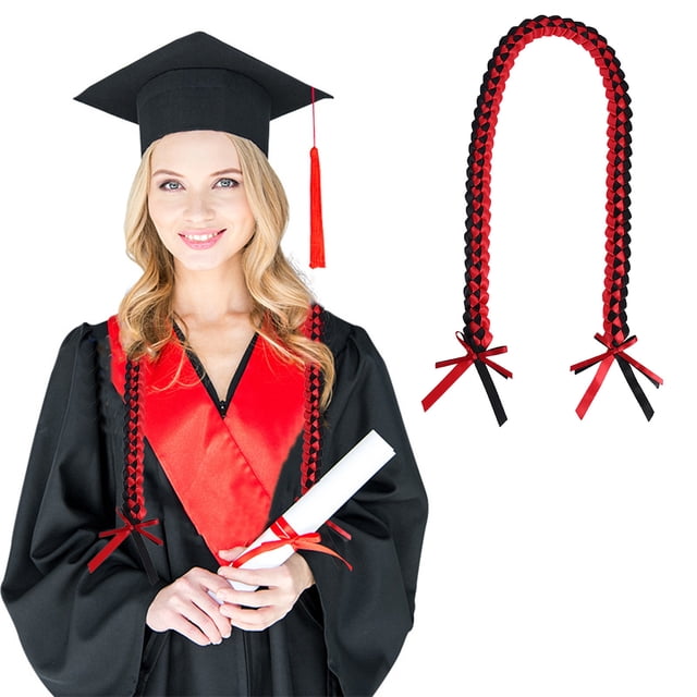 Vaidha Graduation Ribbon Leis Braid Color Congrats Graduates Leis Necklace For Graduation Party