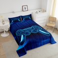 thumbnail image 4 of Erosebridal Gamer Bedding King Comforter Set for Boys, Neon Gamepad Down Comforter, Video Games Theme Decor, Reversible, 4 of 7