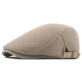 thumbnail image 1 of Trayknick Convenient Men Hat Perfect Gifts Polyester Hollow Washable Men Beret Cap for Daily, 1 of 13