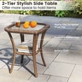 thumbnail image 2 of Gymax Set Of 3 Patio Swivel Rocker Set Gliding Bistro Furniture Set w/ Tempered Glass Table Gray, 2 of 4