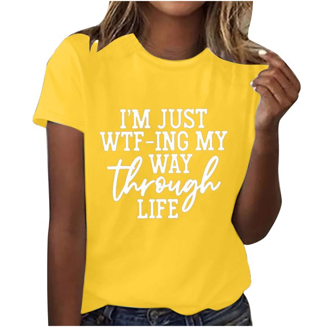 Birdeem Femmes Filles Grande Taille T-Shirts Imprimés Manches Courtes Col Rond T-Shirt Blouse Hauts