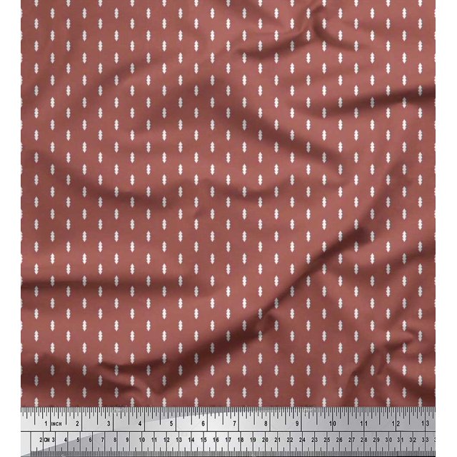 Soimoi Poly Georgette Fabric Triangle Shirting Printed Craft Fabric by The Yard 52 Inch Wide