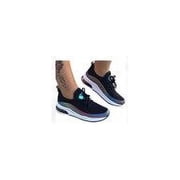 tredstone Women Sneakers Lightweight Mesh Air-Cushion Flat Anti-Slip Breathable Sneaker Wear-resistant Thick Sole Running Shoe Black 43