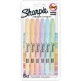thumbnail image 1 of Sharpie Pocket Highlighters, Narrow Chisel Tip, Mild Pastel Colours, 6 Count, 1 of 6