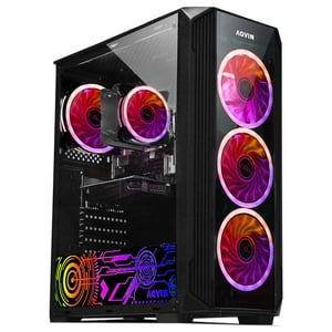 Jeu PC AQVIN - Intel Core i5 Jusqu'à 3,6 GHz, AMD Radeon RX 6400 4GB GDDR6, 16GB DDR4 RAM, 1TB SSD, WiFi, Windows 11 Pro