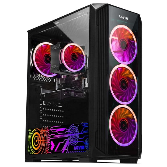 AQVIN Ordinateur de Bureau de Jeu - Processeur Intel Core i3-10100F 3,6 GHz/ 16 Go de RAM DDR4 512 Go SSD/ Nvidia GeForce GTX 1650 4 Go/ Wi-Fi Windows 11 Pro/ Clavier et Souris de Jeu