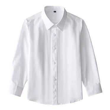 MIASHUI Girls Tops Baby Button Blouse White Kids Shirts for Formal Occasions Stylish Children Wear Comfortable Everyday Use
