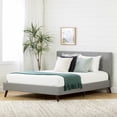 thumbnail image 1 of South Shore Fusion Full Upholstered Platform Bed and Headboard, in Soft Gray, 1 of 10