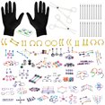 thumbnail image 1 of BodyJ4You 156PC Body Piercing Kit Lot 14G 16G Goldtone Belly Ring Tongue Tragus RANDOM Mix Jewelry, 1 of 6
