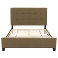 thumbnail image 4 of CorLiving Ellery Fabric Upholstered Adult Queen Bed Frame with Slats and Tufted Headboard - No Box Spring Required, 4 of 9