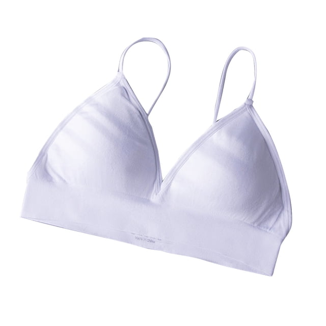 Soki Women's Triangle Bralette Soft Cup Wireless Bra Smooth Comfortable Wire Free Bra Top