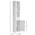 thumbnail image 3 of HOMCOM Armoire de Rangement pour Salle de Bain, Grande Tour à Linge avec Étagères et Tiroir, 3 of 10