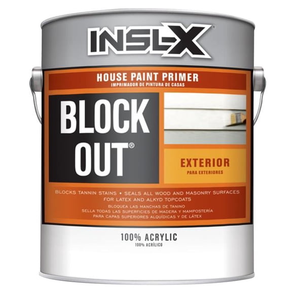 Insl-X 1833045 1 gal Block Out Apprêt Acrylique Plat Blanc