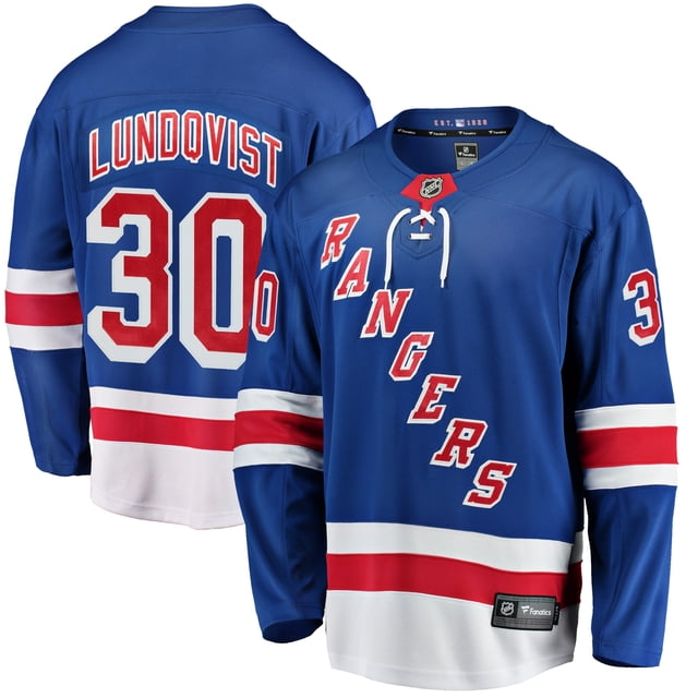 Henrik Lundqvist New York Rangers NHL Fanatics Breakaway Home Jersey, Medium