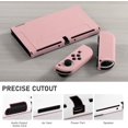 thumbnail image 3 of KOMI Switch OLED Case for Nintendo Switch OLED Model, Dockable Cover Soft TPU Protector Case for Switch OLED Grips & Console and Accessories with 2 Pcs Thumb Caps, Pink, 3 of 5