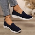 thumbnail image 3 of Mepaouo Chaussures Mocassins de Marche pour Femmes à Enfiler Légères à Bout Rond en Tricot Plates Espadrilles de Course Tennis, 3 of 8