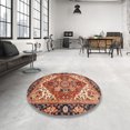 thumbnail image 3 of Ahgly Company Tapis d'Intérieur Carrés Abstraits Safran Rouge Persans, 6 Pieds Carré, 3 of 6