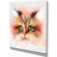 thumbnail image 2 of Attractive Brown Cat Watercolor - Animal Canvas Art Print, 2 of 3