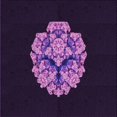 thumbnail image 1 of Ahgly Company Machine Washable Indoor Square Transitional Deep Purple Area Rugs, 7' Square, 1 of 7