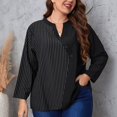thumbnail image 1 of Pompotops T-shirt Ample à Manches Longues Col Rond Boutonné pour Femmes Grande Taille en Solde, 1 of 8