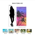 thumbnail image 3 of Palm Tree Print Microfiber Beach Towel, 30x60 Inch Quick-Dry Sandproof Towel for Summer, 3 of 5