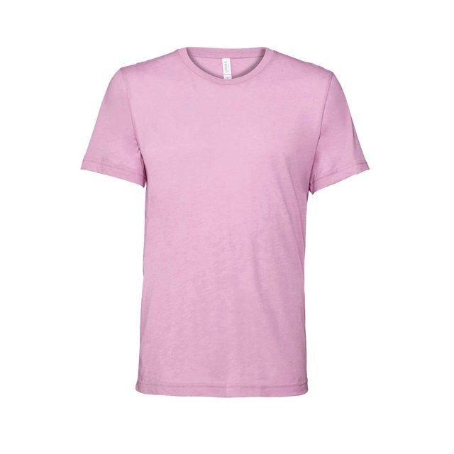 T-shirt Unisexe à Col Rond en Mélange Triblend à Manches Courtes Bella Canvas, 2TG, Lilas Triblend