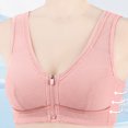 thumbnail image 3 of Bocqde Plus Size Sport Bras for Women Breathable Mesh Full Coverage Soft Bras Light Front-Closing Wireless Gathering Push Up Bralettes, 3 of 8