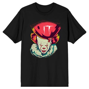 It 2017 Movie Foggy Pennywise Silhouette Men's Black T-shirt-XXL