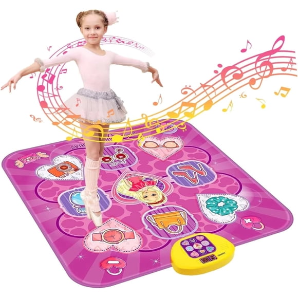 LivinVeluris Tapis de Danse Électronique pour Enfants avec Lumières LED et 5 Modes de Jeu / Antidérapant, Tapis de Jeu Portable avec Pas Rythmés / Cadeau d'Anniversaire, de Noël pour Filles et Garçons (Violet)