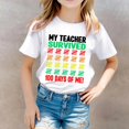 thumbnail image 2 of Hauts pour Filles Décontractés Imprimés Col Rond Manches Courtes pour Filles - et T-Shirts Confortables pour un Usage Quotidien, 2 of 6