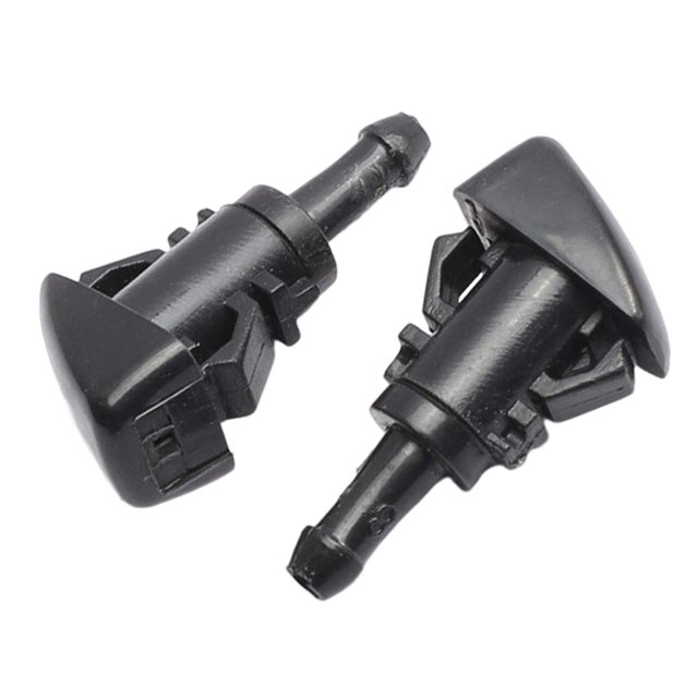 jinwen 2 Pieces Sturdy Windshield Washer Nozzle Black Spare Parts Professional Assembly