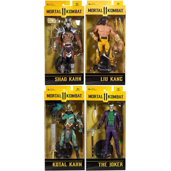 Mortal Kombat 7 Inch Action Figure Wave 7 - Set of 4 (Joker - Kahn - Liu - Shao)