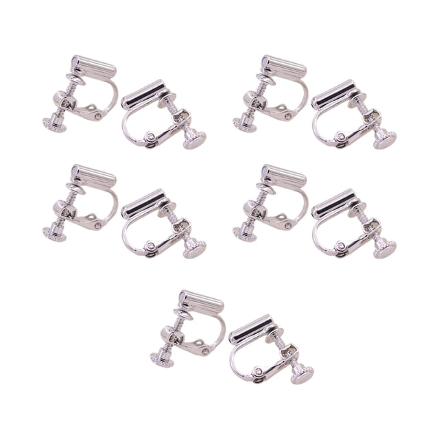 fastboy 10pcs Ear Clip Converters Earring Accessories Handmade Fashionable Handheld Findings Turn Any Post Studs Into Clip-On Earrings Type7