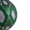 thumbnail image 3 of Vickerman N188124D 4.75 in. Emerald Matte Ball Ornament with Glitter Diamond Pattern  4 per Pack, 3 of 3