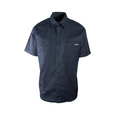 DieHard Chemise pour Homme en Sergé de Travail Résistante à Manches Courtes Noir, Marine, Gris