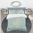 thumbnail image 2 of Designart « Golden Marble Design I » Ensemble de Housse de Couette Style Mi-Siècle, 2 of 4