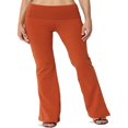 thumbnail image 1 of Pantalon de Yoga Décontracté pour Femmes Grande Taille, Basique, Taille Repliable, Confortable, en Coton Extensible, Coupe Bootcut, 1 of 7