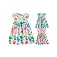 thumbnail image 3 of Gupgi Robe Dinosaure pour Filles Manches Volantes Robe d'Été Enfants Filles Robes Amples 1-6 Ans, 3 of 9
